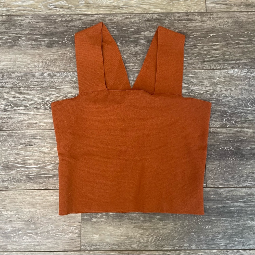 House of Harlow 1960 Orange Crop Top